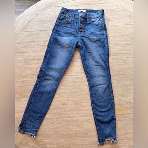 MADEWELL 10" High-Rise Skinny Jeans in Hayes Wash